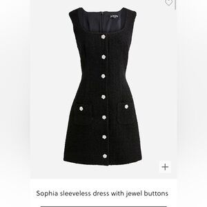 J. Crew Sophia Sleeveless Dress with Jewel Buttons